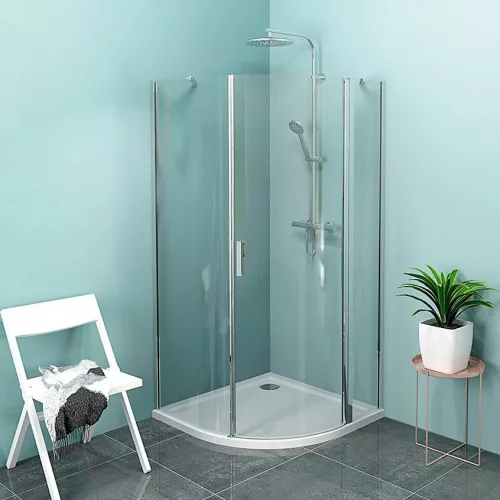 Zuhanykabin, Sapho Polysan ZOOM LINE íves nyíló 90x90 jobbos ZL2615R