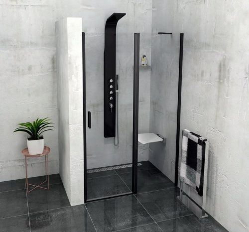 Zuhanyajtó, Sapho Polysan ZOOM LINE BLACK 110x200 nyíló fix ZL1311B