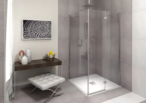 Zuhanytálca, Sapho Polysan FLEXIA 110x100 fehér 72922