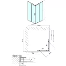Zuhanykabin, Sapho Polysan EASY LINE 90x90 két toló EL5115