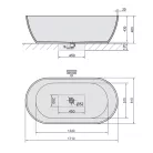 Kád, Sapho Polysan REDUTA szabadonálló 170x80x55 fehér 72842