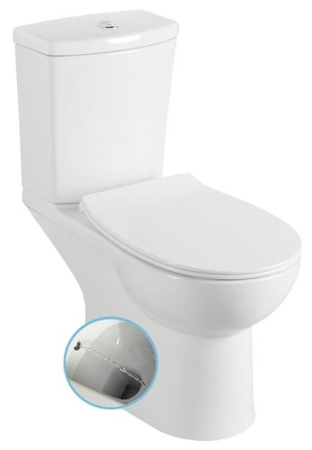 WC, Sapho KAIRO hátsó kifolyás 36x67 kombi bidézuhannyal PC106