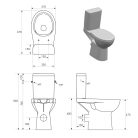 WC, Sapho ETIUDA hátsó kifolyás mozgáskorlátozott 37,5x86,5x67,5 K11-0221