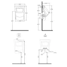 Vizelde, Sapho Isvea PURITY piszoár 38x53 10PL92002