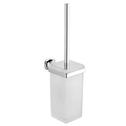 WC-kefe tartó, Sapho AIDA króm tejüveg AI008