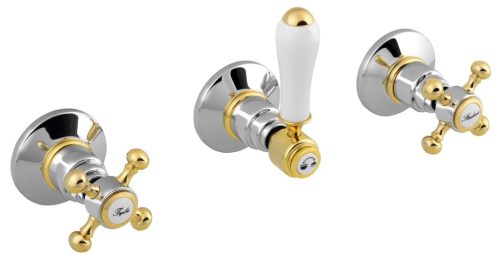 Falba süllyesztett csaptelep, Sapho ANTEA zuhany 2 irányú króm/arany SET305-102