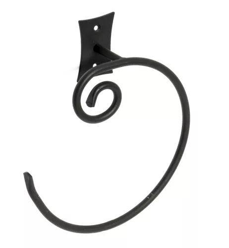 Törölközőtartó, Sapho REBECCA fekete kör fém CC006