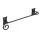Törölközőtartó, Sapho REBECCA fekete fém 300x61 CC320