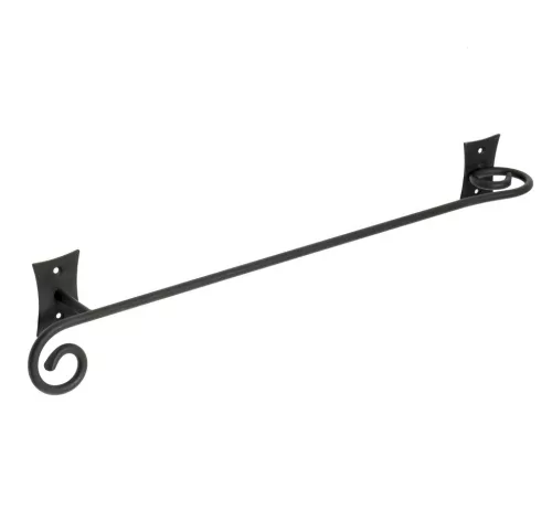 Törölközőtartó, Sapho REBECCA fekete fém 450x61 CC420