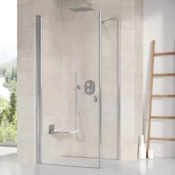   Zuhanyfal, Ravak Chrome Fix oldalfal CPS-80 krómhatású+Transparent 9QV40C00Z1