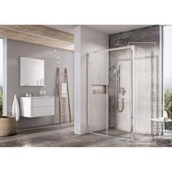   Zuhanyfal, Ravak Blix Slim Fix oldalfal BLSPS-90 króm+Transparent X9BM70C00Z1