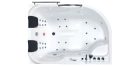 Hidromasszázs kád, Wellis Dublo E-Drive Touch 180 csaptelep nélkül WK00005-5 balos