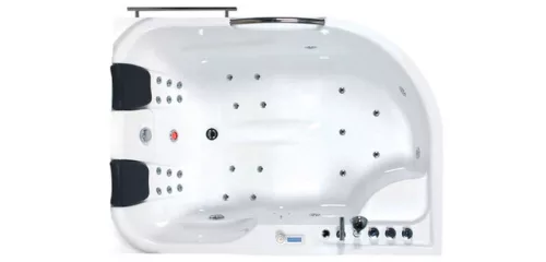 Hidromasszázs kád, Wellis Dublo E-Drive Touch 180 csaptelep nélkül WK00005-5 balos