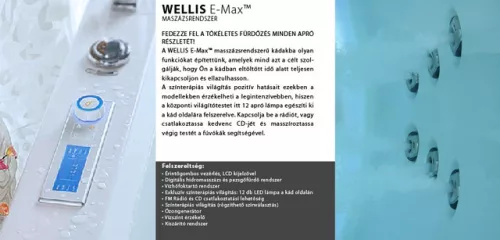 Hidromasszázs kád, Wellis Dublo E-Max 180 WK00005-7