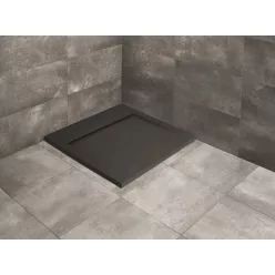   Zuhanytálca, Radaway Teos C 80x80 antracit műmárvány zuhanytálca