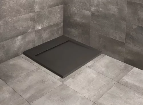 Zuhanytálca, Radaway Teos C 90x90 antracit műmárvány zuhanytálca