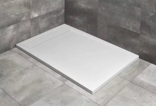 Zuhanytálca, Radaway Teos F 130x90 fehér műmárvány zuhanytálca