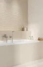 Csempe, Cersanit SHINY TEXTILE PS810 CREAM SATIN STRUCTURE 29,8X59,8 G1 OP502-003-1