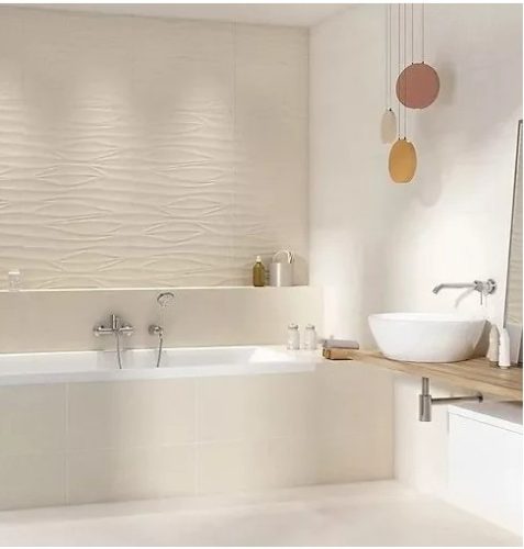 Csempe, Cersanit SHINY TEXTILE PS810 BEIGE SATIN STRUCTURE 29,8X59,8 G1 OP502-004-1