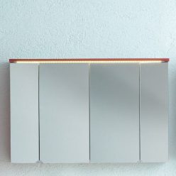   Felső szekrény, Kolpa San Adele TO 110-LED matt fehér tükrös szekrény