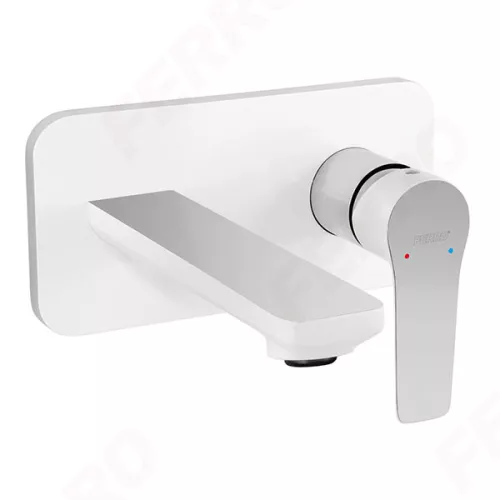 Falba süllyesztett csaptelep, Ferro Adore fehér-króm BDR3PA