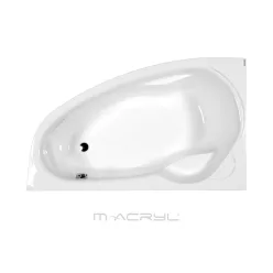   Hidromasszázs kád, M-Acryl Liza  140x90 Wellness Premium elektromos vezérléssel
