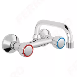   Mosdó csaptelep, Ferro Standard fali, elforgatható kifolyóval BST3