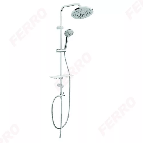 Zuhanyszett, Ferro Rondo Lux zuhanyrendszer állítható polccal NP23