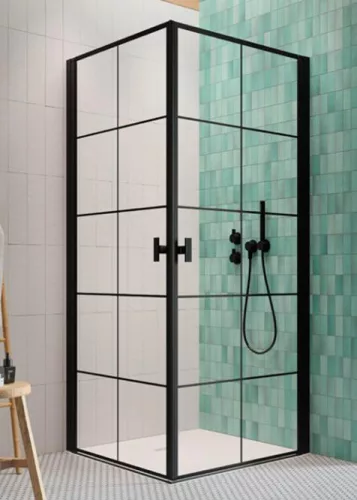 Zuhanykabin, Radaway Nes Black KDD I Factory 100x100