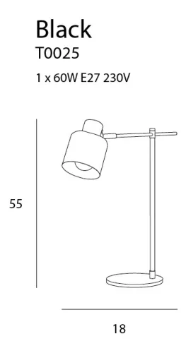 Lámpa, MaxLight Black T0025