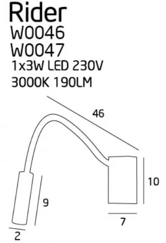 Lámpa, MaxLight Rider W0047