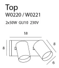 Lámpa, MaxLight Top W0220