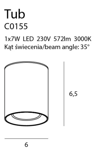 Lámpa, MaxLight Tub C0155