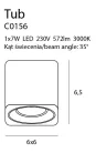 Lámpa, MaxLight Tub C0156