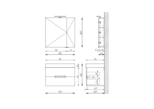 Komplett bútor, TBoss Luna 80