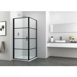 Zuhanyfal, Sanotechnik Elite Black 80x195 F80B3