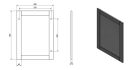 Tükör, Aqualine Favolo keretes 60x80 FV060