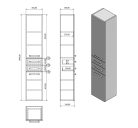 Álló szekrény, Aqualine Vega 35x184x31 platina tölgy VG985