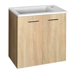   Alsó szekrény, Aqualine Zoja 2 ajtós szekrény platina tölgy 51047DP