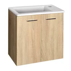   Alsó szekrény, Aqualine Zoja 2 ajtós szekrény platina tölgy 51047DP