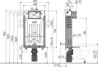 Öblítőtartály, AlcaPlast falsík alatti AM115/1000 Renovmodul