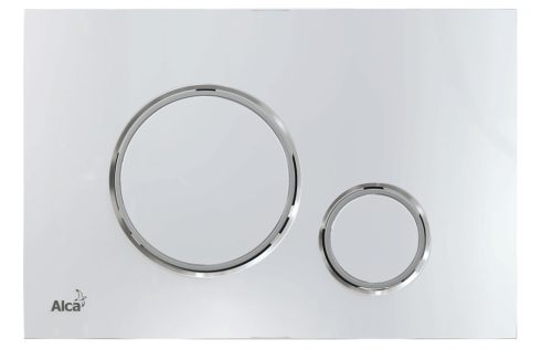 Öblítőtartály nyomólap, AlcaPlast króm-fényes/króm-matt M771