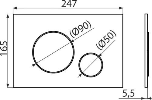 Öblítőtartály nyomólap, AlcaPlast króm-fényes M671