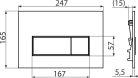 Öblítőtartály nyomólap, AlcaPlast arany M575