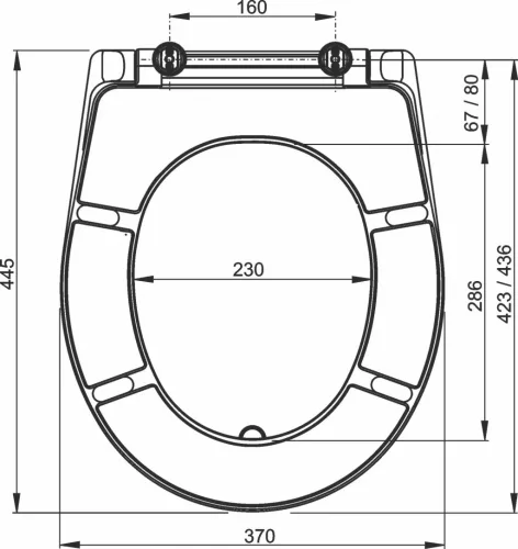 Wc tető, AlcaPlast A601 Duroplast fehér