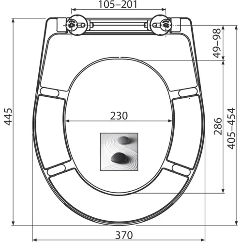 Wc tető, AlcaPlast A604 Zen Soft Close Duroplast