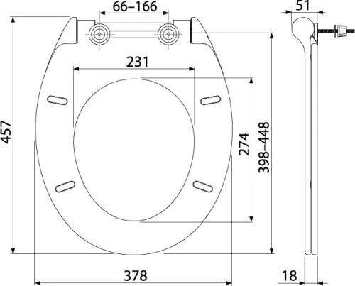 Wc tető, AlcaPlast A64 SLIM Soft Close Duraplast