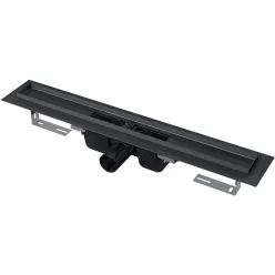 Padlóösszefolyó, AlcaPlast fekete 300 mm APZ1BLACK-300