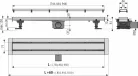 Padlóösszefolyó, AlcaPlast Fit and Go 750 mm APZ13-DOUBLE9-750