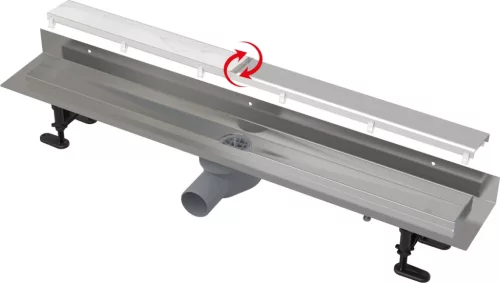 Padlóösszefolyó, AlcaPlast Fit and Go Wall 750 mm APZ23-DOUBLE9-750